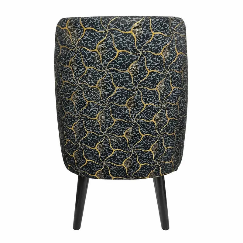 Geometric High-Back Wooden Dining Chair by WAHABIBI – alternate view 3