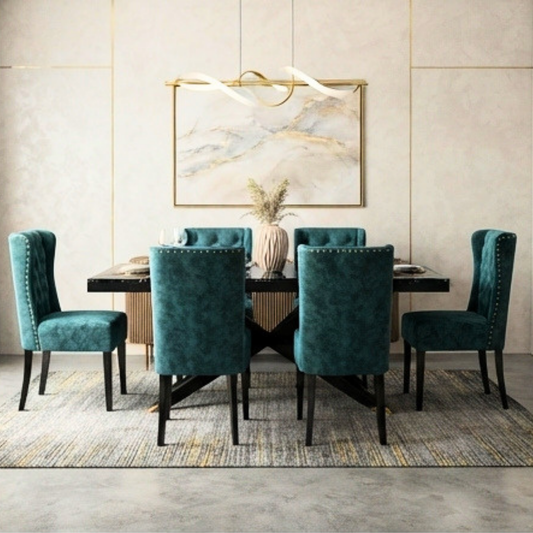 Luxury Ivory & Gold Dining Table by WAHABIBI