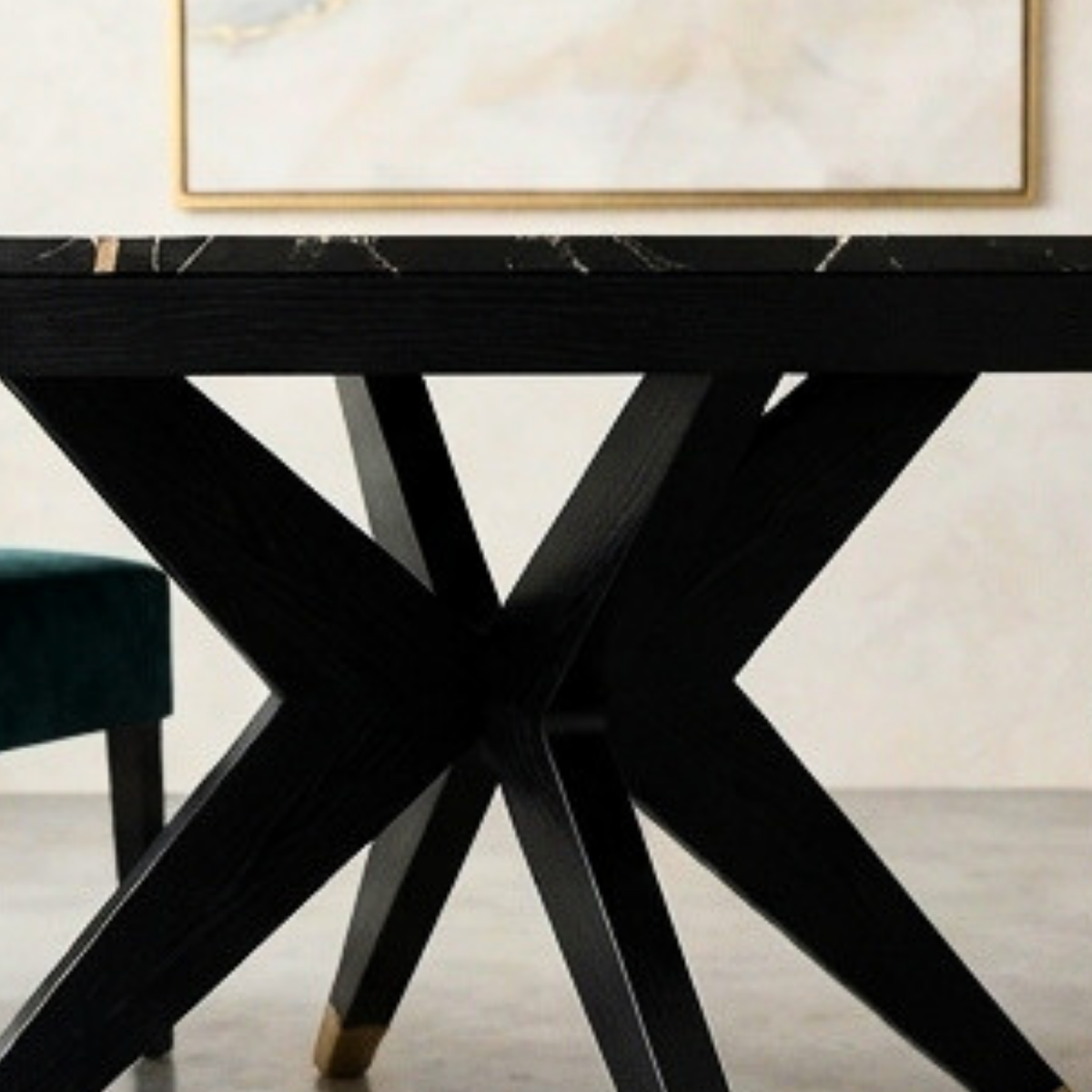 Luxury Ivory & Gold Dining Table by WAHABIBI – alternate view 2