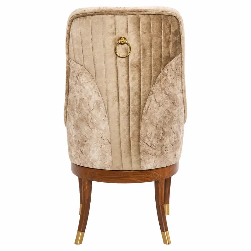 Gold Pattern Statement Dining Chair by WAHABIBI – alternate view 2