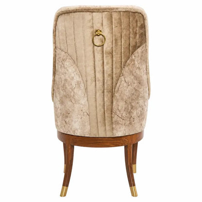 Gold Pattern Statement Dining Chair by WAHABIBI – alternate view 2