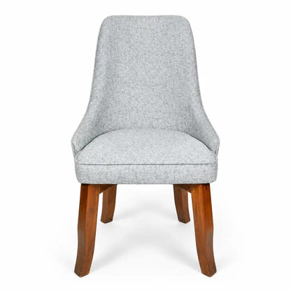 Light Grey Upholstered Dining Chair by WAHABIBI