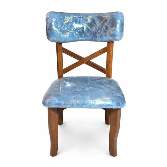 Modern wooden Light Blue Dining Chair by WAHABIBI