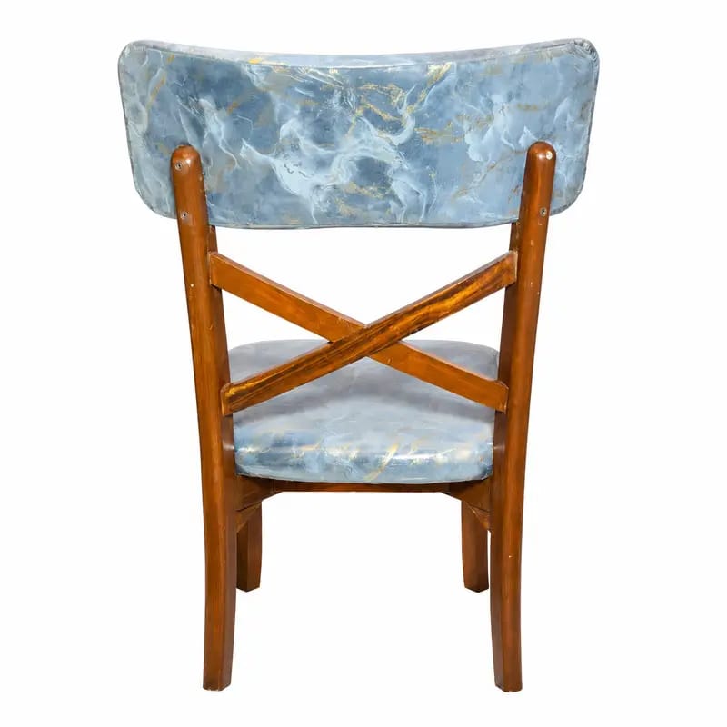 Modern wooden Light Blue Dining Chair by WAHABIBI – alternate view 2