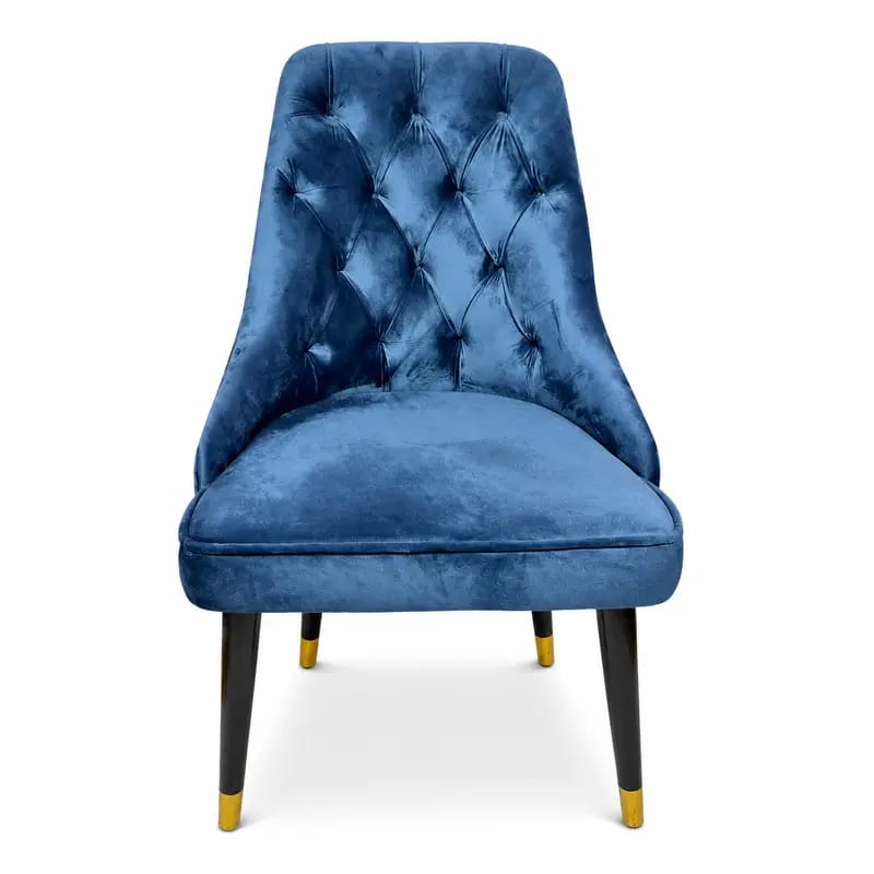 Royal Blue Tufted Dining Chair by WAHABIBI