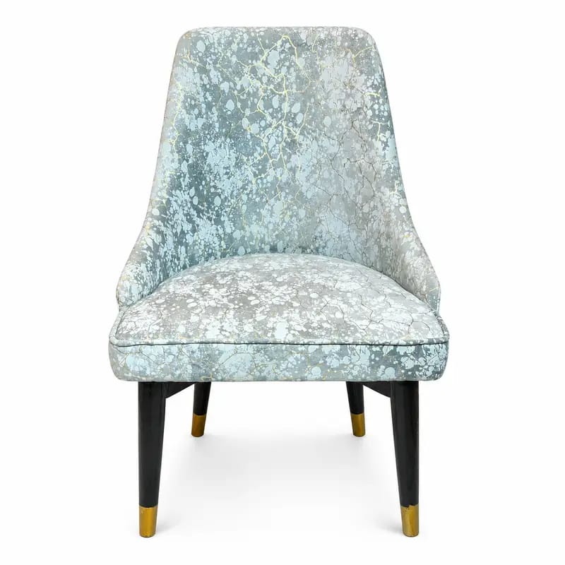 Light Blue Gold-Tip Dining Chair by WAHABIBI