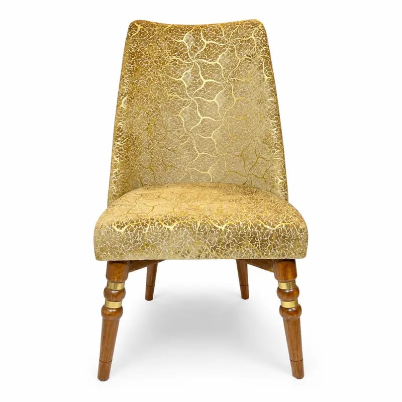 Cream Channel-Stitched Dining Chair by WAHABIBI