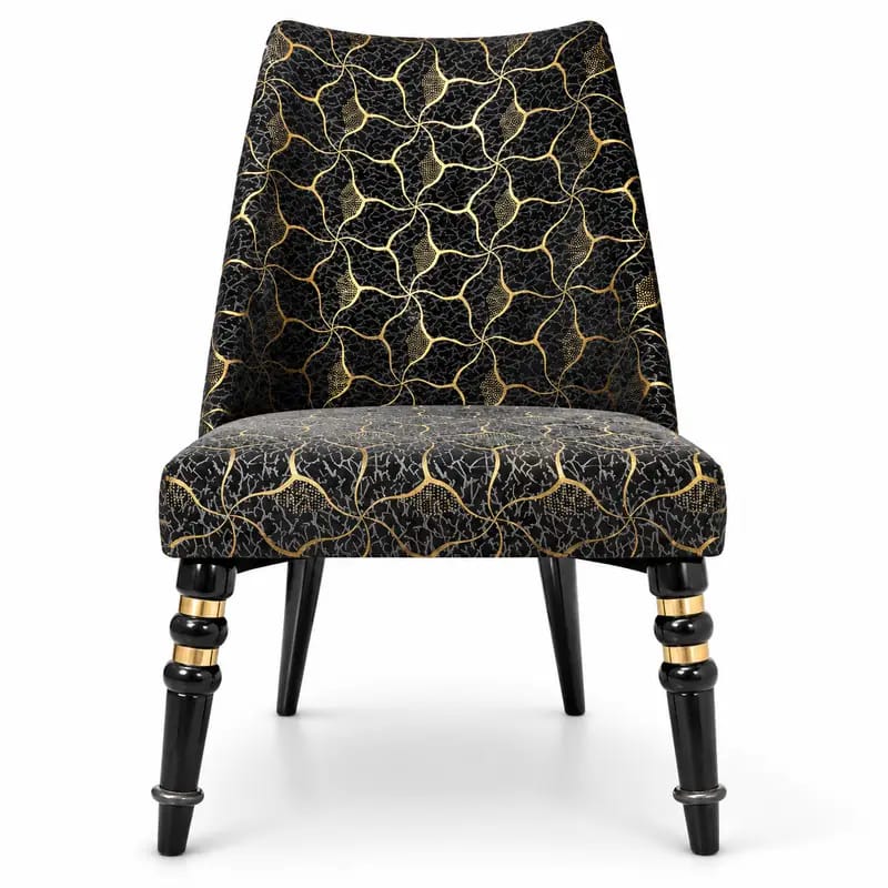 Geometric High-Back Wooden Dining Chair by WAHABIBI
