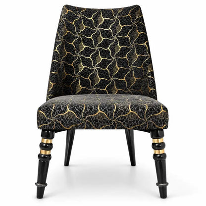 Geometric High-Back Wooden Dining Chair by WAHABIBI