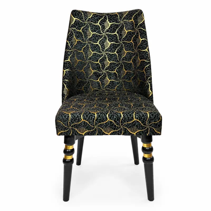 Geometric High-Back Wooden Dining Chair by WAHABIBI – alternate view 2